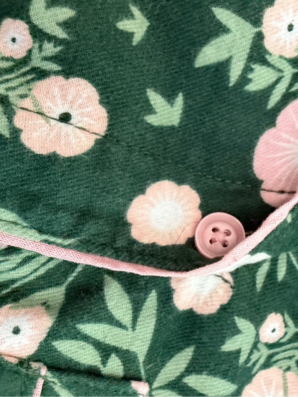 Floral Green ladiesPajama Set - Two-Piece Cozy Sleepwear Xl 16/18 - Picture 4 of 8